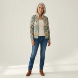 Gisela | Cardigan with Floral Border
