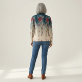 Martina | Cardigan with Peacock Feather Design