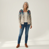 Martina | Cardigan with Peacock Feather Design