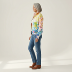Ursula | Cardigan with Watercolour Floral Pattern