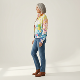 Ursula | Cardigan with Watercolour Floral Pattern