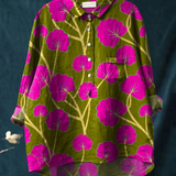 Martha | Vintage Floral Print Casual Women's Blouse