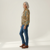 Brigitte | Cardigan with Horse and Cactus Design