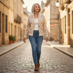 Ingrid | Cardigan with Delicate Floral Vines
