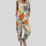 Multicoloured Floral Dungarees