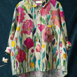 Ida | Vintage Floral Pattern Casual Women's Blouse