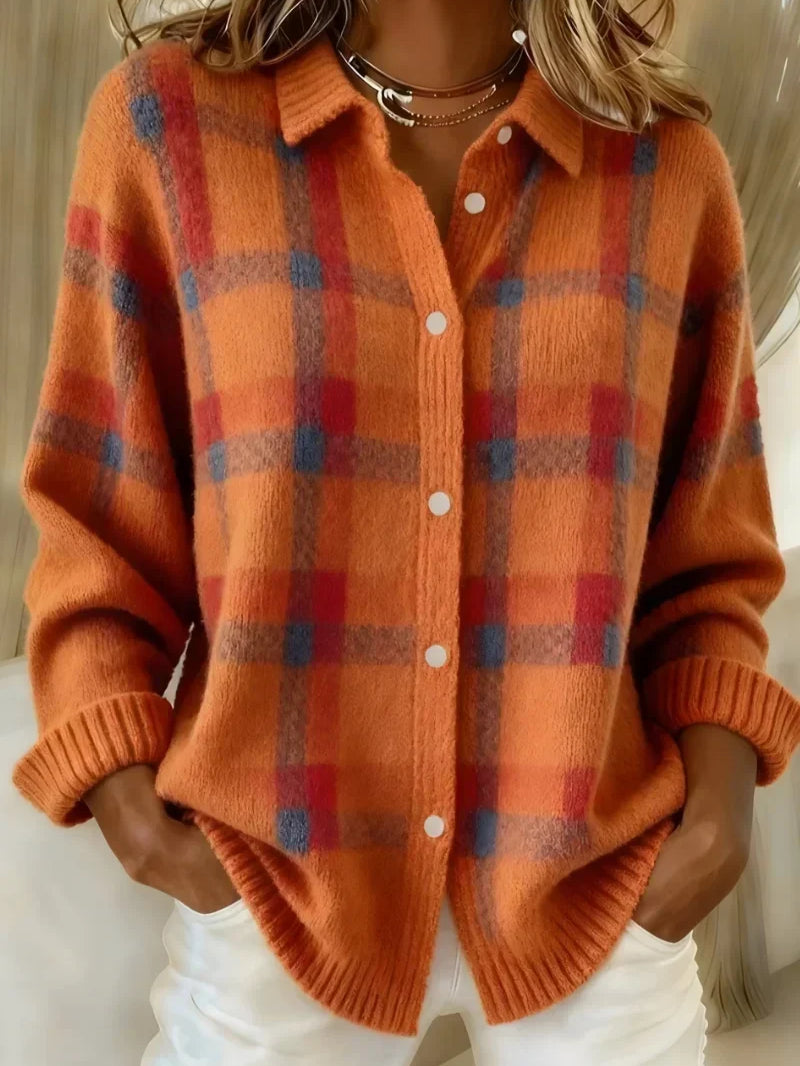 Megan | Checked Knit Cardigan