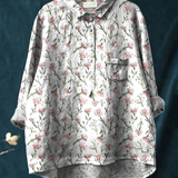 Paula | Women's Casual Blouse with Pink Floral Spring Design