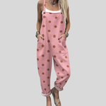 Pink Polka-Dot Dungarees