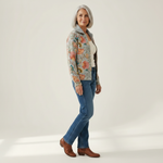 Petra | Cardigan with Floral Garden Pattern