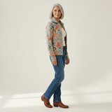 Petra | Cardigan with Floral Garden Pattern