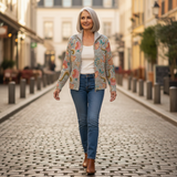 Petra | Cardigan with Floral Garden Pattern