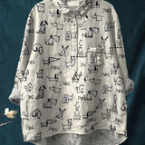 Rose | Adorable Dog Print Casual Blouse