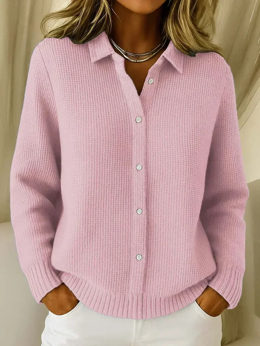 Katrina | Textured Knitted Button Cardigan