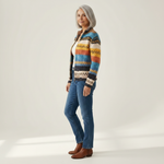 Karin | Cardigan with Colourful Zigzag Pattern