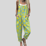 Yellow & Turquoise Retro Dungarees