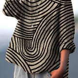Lotte | Casual Blouse Featuring Circular Line Design