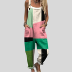 Mint & Pink Geometric Dungarees
