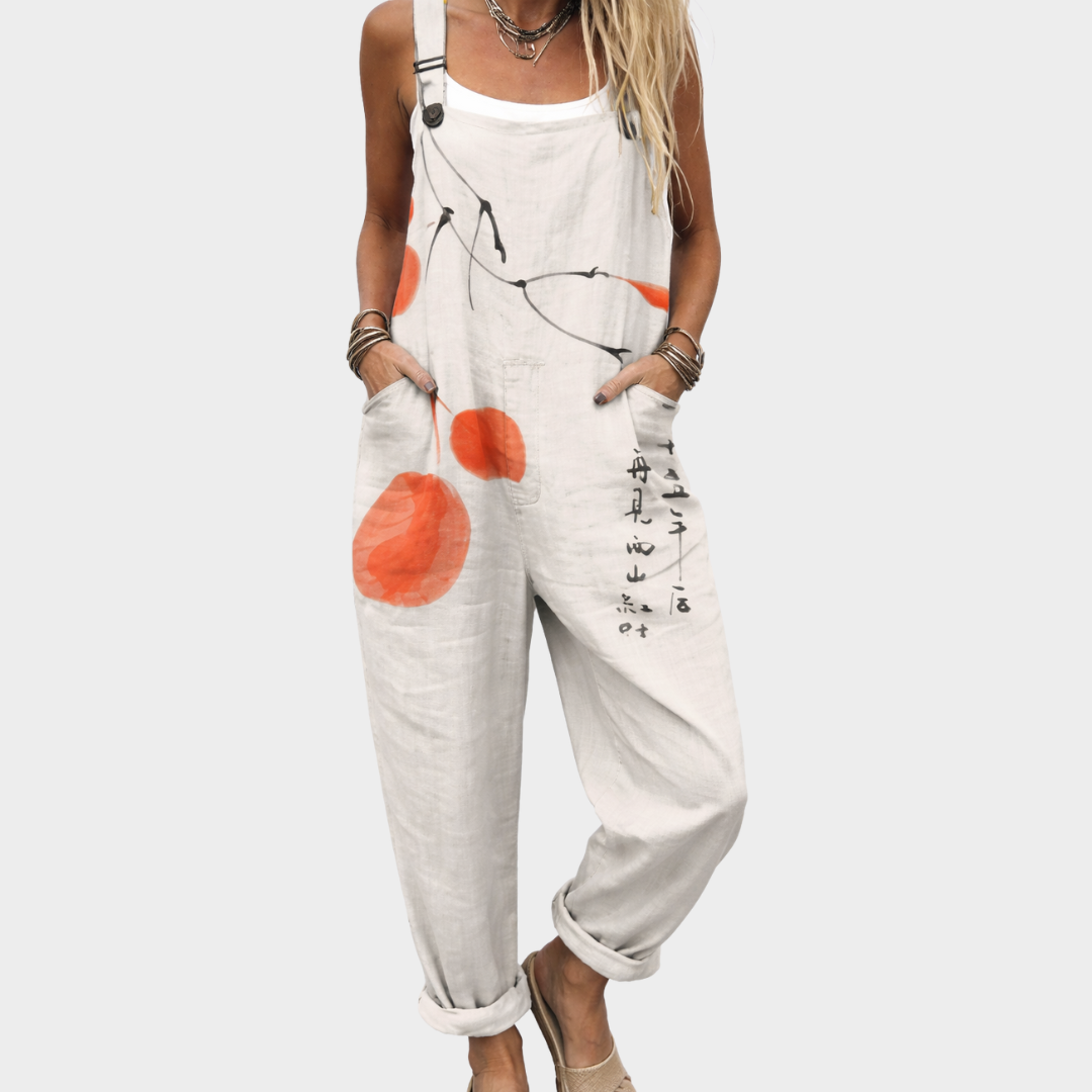 Orange Dungarees with Dots