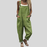 Olive Green Dungarees with Texture