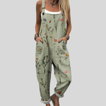 Sage Green Dungarees with a Flower Mix