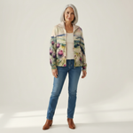 Heike | Cardigan with Thistle and Landscape Motif