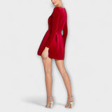 Wren - Velvet Mini Dress with Jewel Embellishments