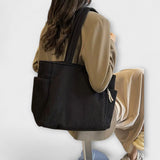 Tilda – Ribbed Tote Bag with Cord Detail
