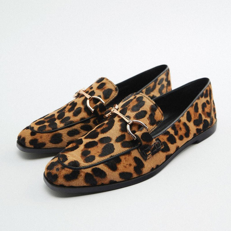Lacey | Leopard Print Loafers