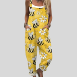 Yellow Dungarees with Bees