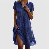 Lina | Midi Dress with Short Sleeves