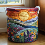 Bright Meadow | Quilted Laundry Basket