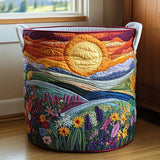 Bright Meadow | Quilted Laundry Basket