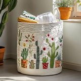 Cactus Garden | Quilted Laundry Basket