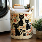 Cat Friends | Quilted Laundry Basket