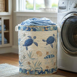 Coastal Calm | Quilted Laundry Basket
