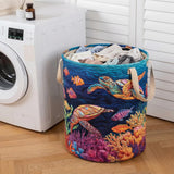 Coral Reef Turtle | Quilted Laundry Basket