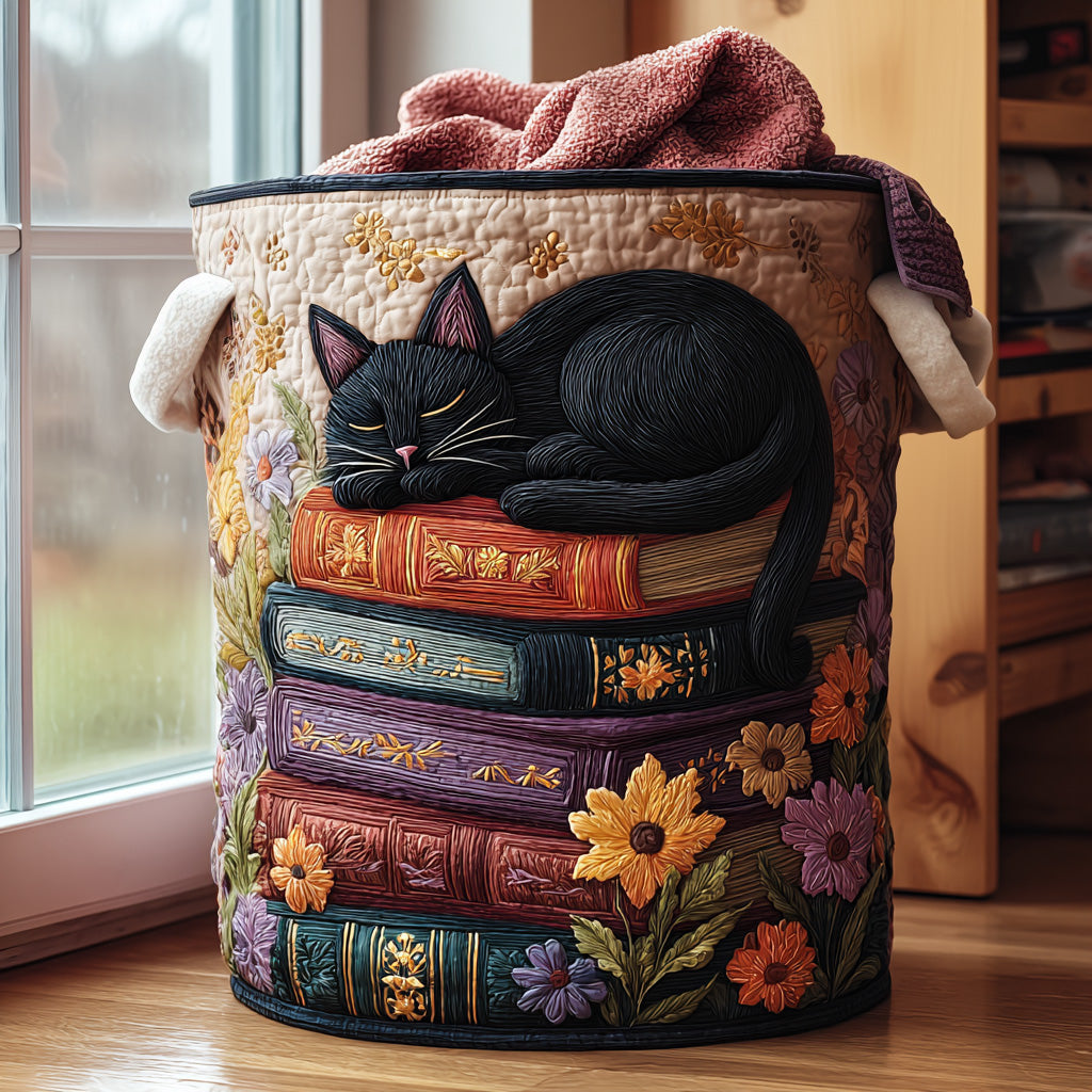 Cosy Cats | Quilted Laundry Basket