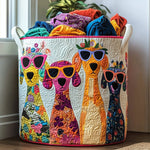 Dogs in Sunglasses | Quilted Laundry Basket