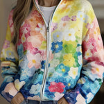 Ursula | Cardigan with Watercolour Floral Pattern
