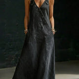 Niamh - Long Button-Down Denim Dress