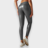 Alice | Faux Leather Shaping Tights