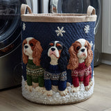 King Charles Spaniels | Quilted Laundry Basket