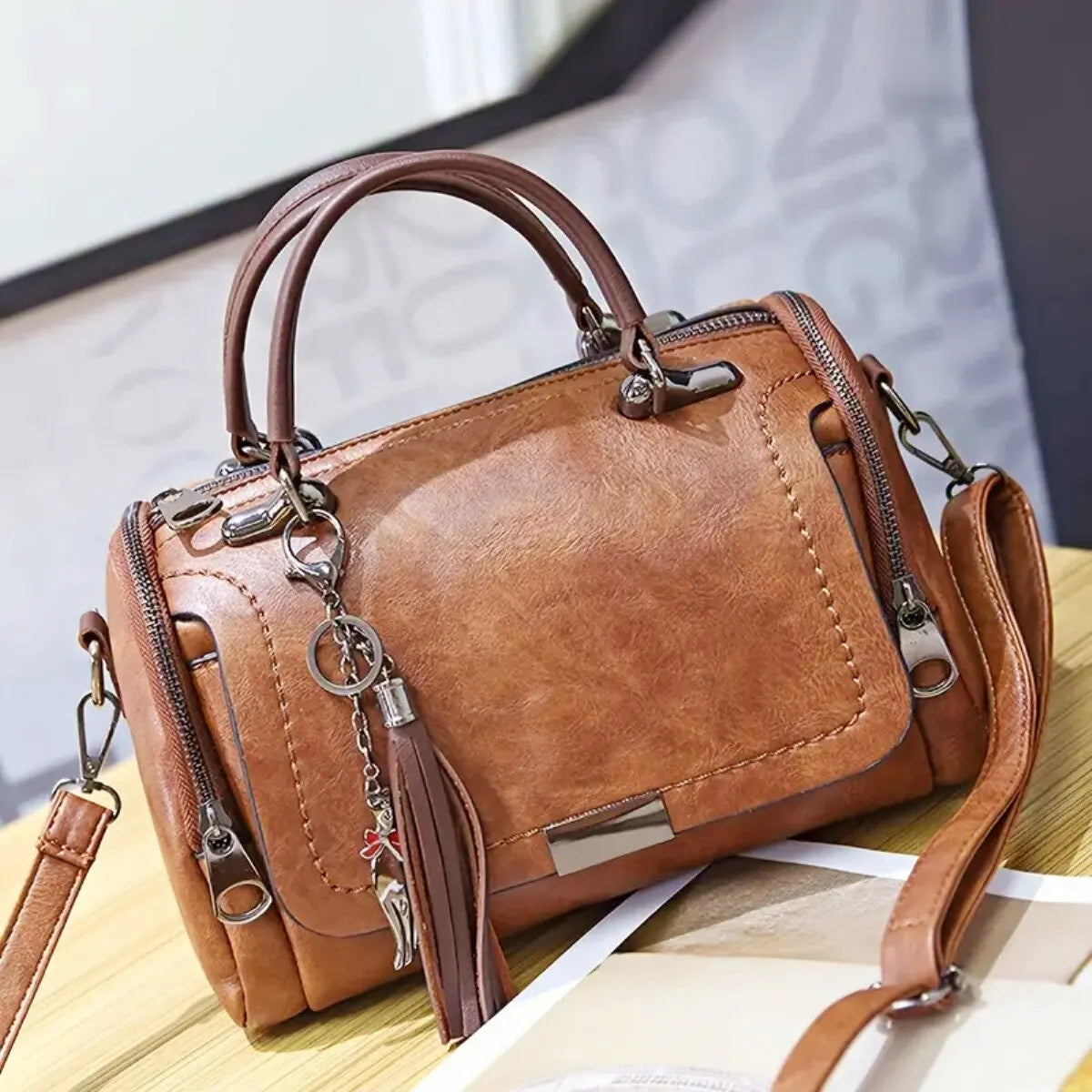 Mia Rose | Textured Leather Bag