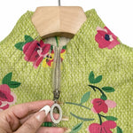 Elke | Green Cardigan with Floral Pattern