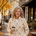 Ingrid | Cardigan with Delicate Floral Vines