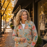 Petra | Cardigan with Floral Garden Pattern