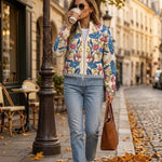 Birgit | Cardigan with Botanical Floral Pattern