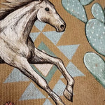 Brigitte | Cardigan with Horse and Cactus Design