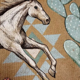 Brigitte | Cardigan with Horse and Cactus Design